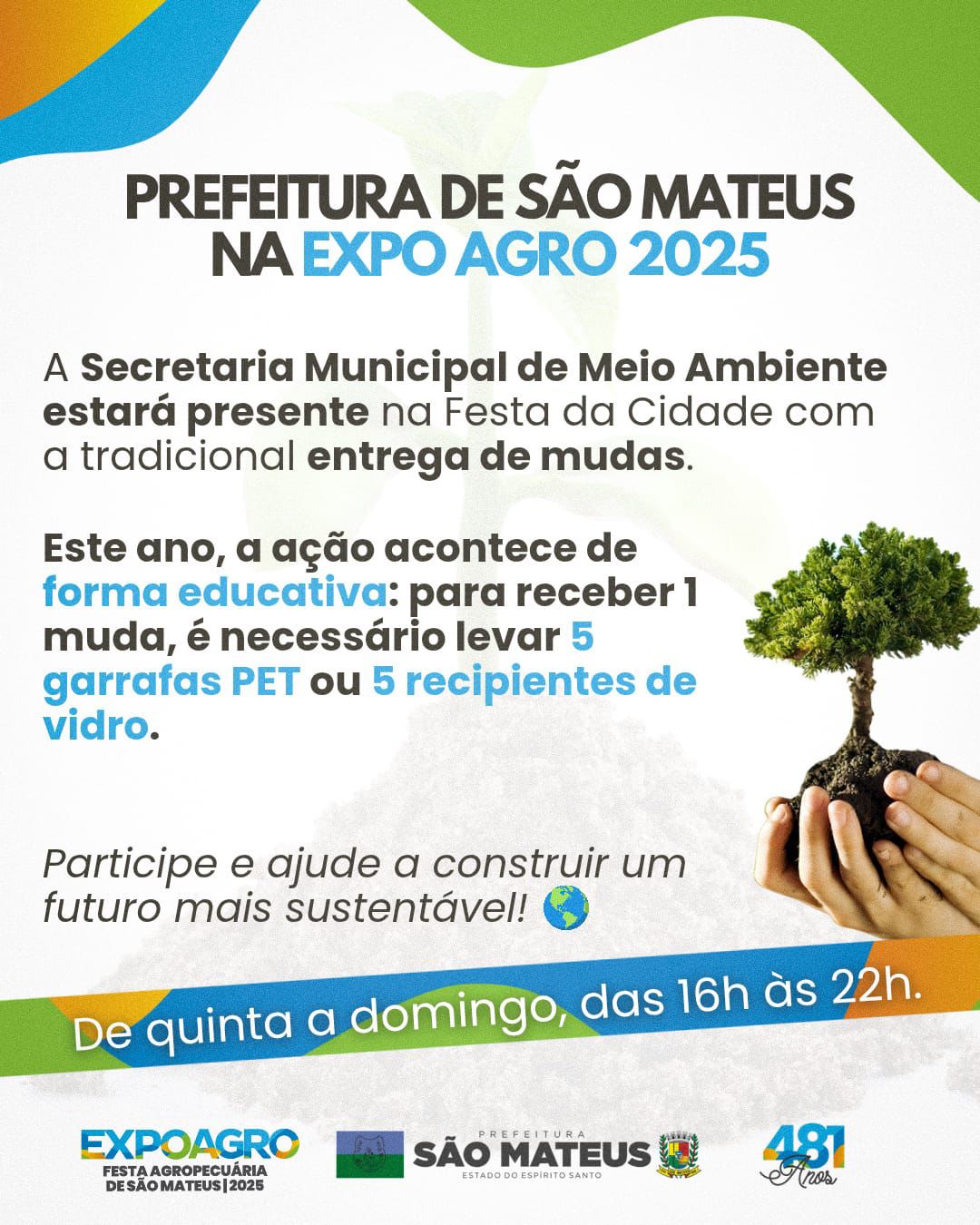 TROQUE 5 PETs OU 5 VIDROS POR 1 MUDA