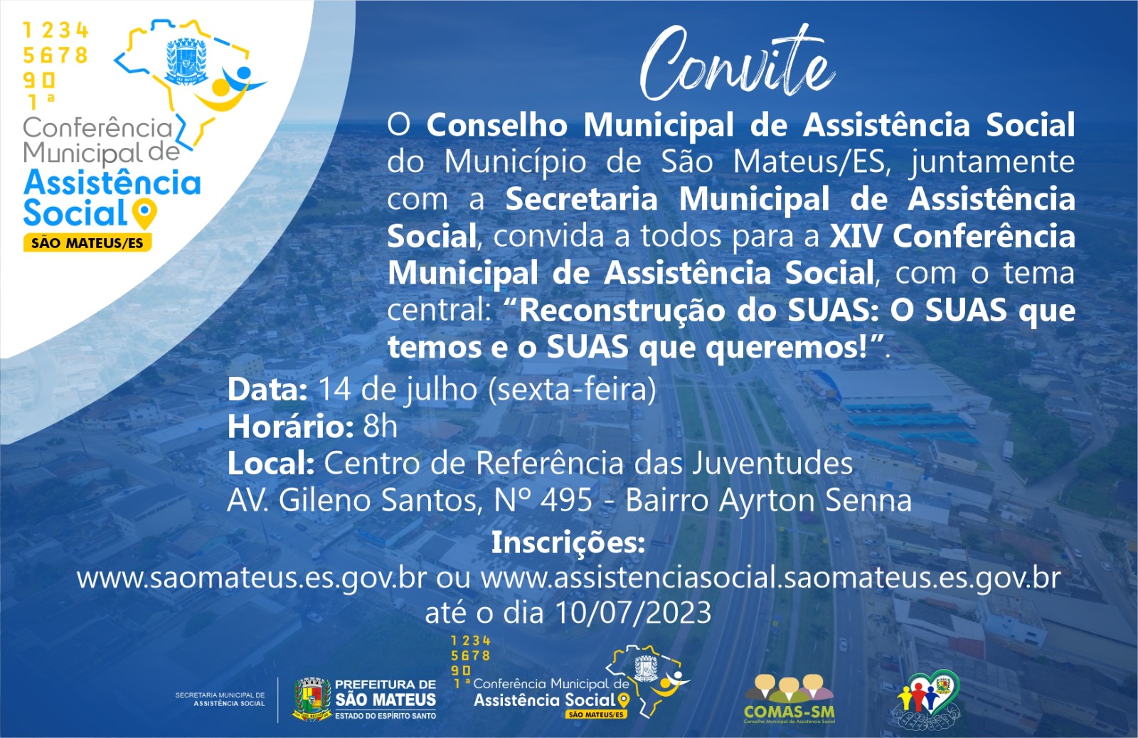 CONVITE - XIV CONFERÊNCIA MUNICIPAL DE ASSISTÊNCIA SOCIAL