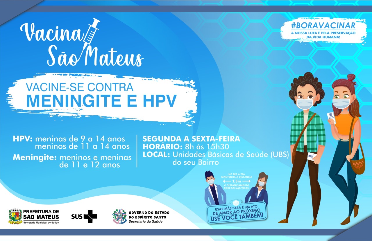 VACINAÇÃO CONTRA MENINGITE E HPV EM TODAS AS UNIDADES DE SAÚDE DE SÃO MATEUS