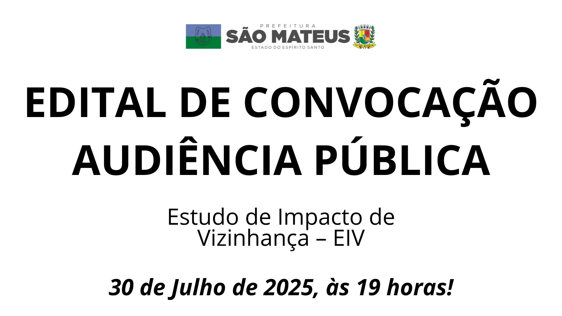 EDITAL DE CONVOCAÇÃO PARA  AUDIÊNCIA PÚBLICA