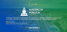 CONVITE PARA AUDIÊNCIA PÚBLICA SOBRE AS METAS FISCAIS DO 1º QUADRIMESTRE DE 2025