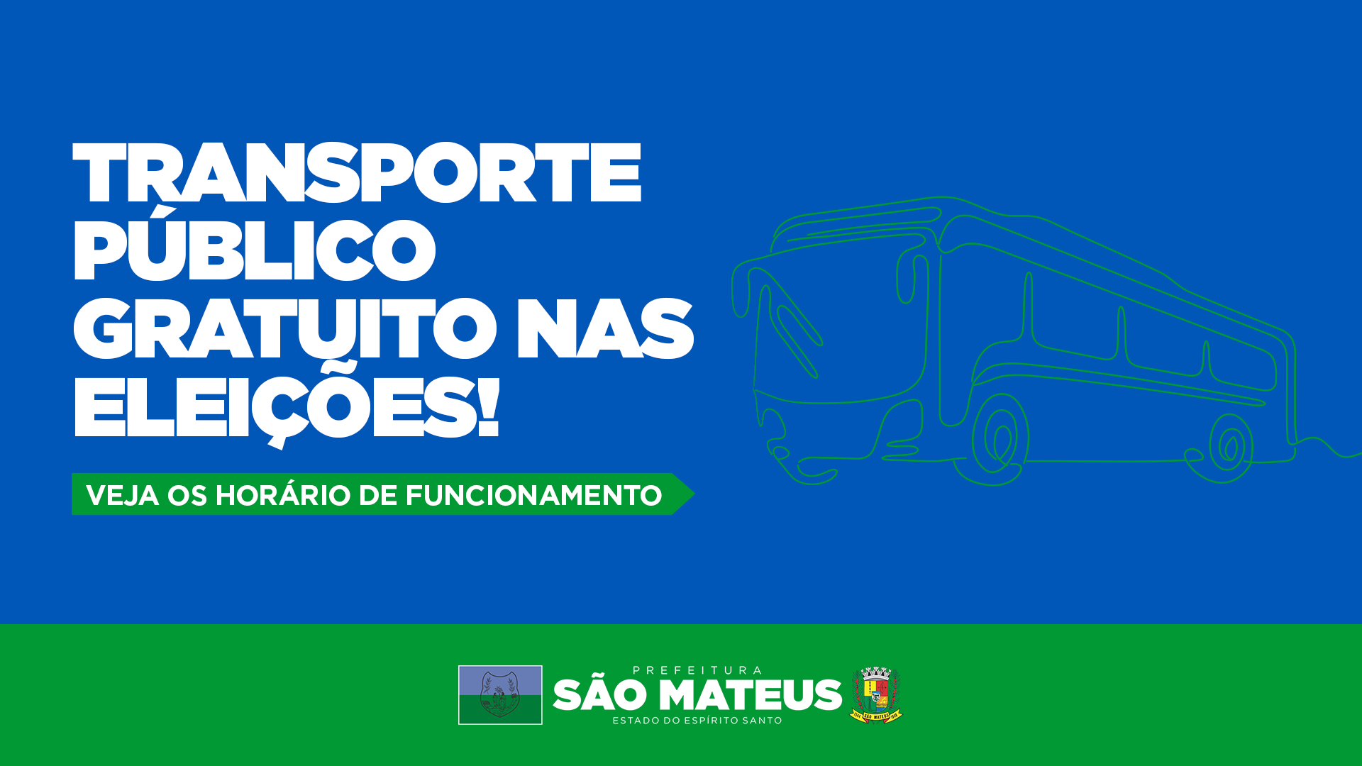 PREFEITURA GARANTA TRANSPORTE PÚBLICO GRATUITO NO DIA DAS ELEIÇÕES