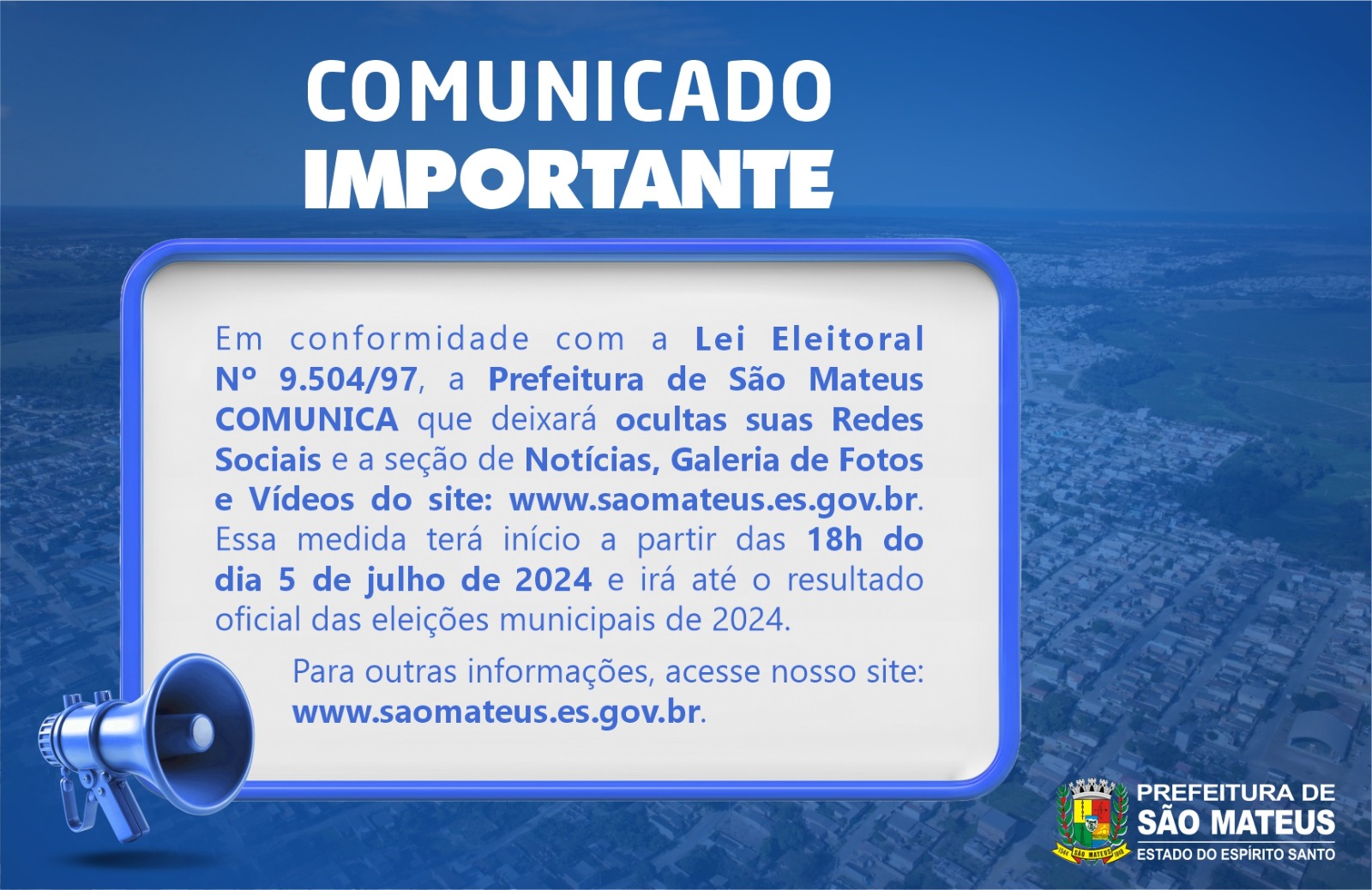 COMUNICADO IMPORTANTE!