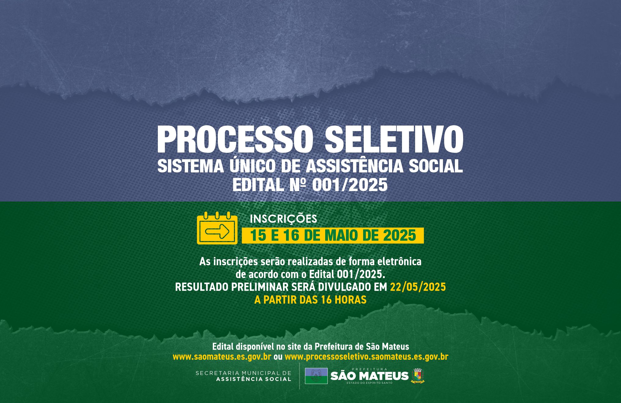 EDITAL Nº 001/2025: PREFEITURA DE SÃO MATEUS-ES ANUNCIA PROCESSO SELETIVO SIMPLIFICADO